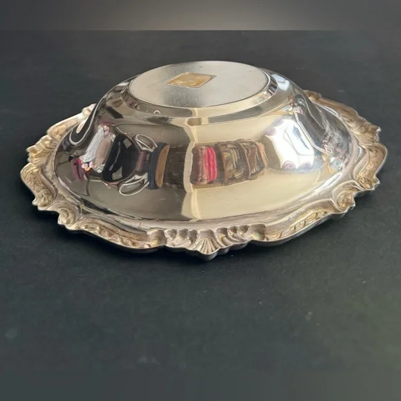 Vintage Sheridan Taunton Silversmiths LTD 8 Inch Candy/Nut Dish Bowl - Picture 7 of 9